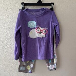 Carter's Purple Pajama Set with Dog Design